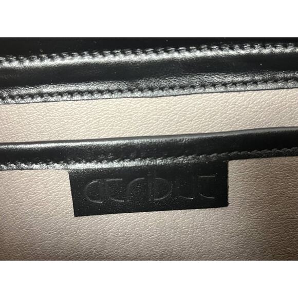 Atribut Handcrafted Black & White Leather Bag Detachable Strap / Spiral Top NEW - Picture 11 of 16